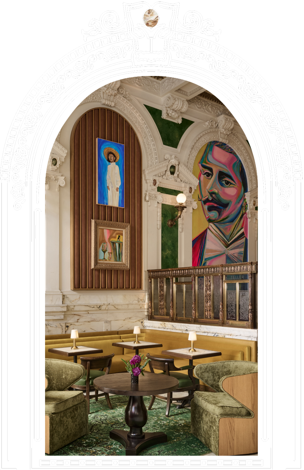 ✅ Picture 5 - Yellow Booths with Teller Window 3